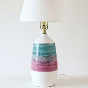 Vintage Ceramic Pottery Lamp – Artist Signed Foster – Handmade – Boho Home Decor